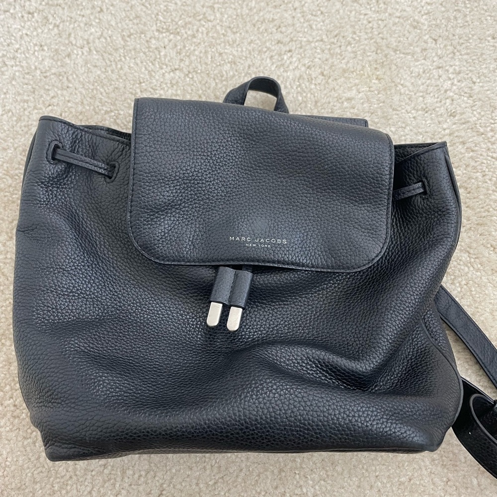 Marc Jacobs Black Leather Backpack